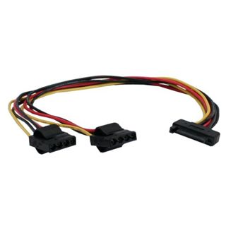 (€16,33*/1m) 0.30m InLine SATA Y-Stromadapterkabel SATA Strom