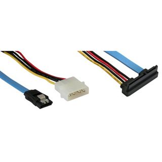 0.50m InLine SATA Anschlusskabel SATA Stecker + 5,25" Molex