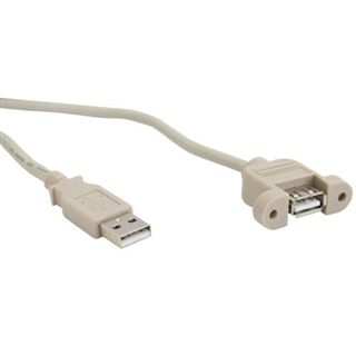 USB 2.0 Stecker A auf Einbaubuchse 0,6m