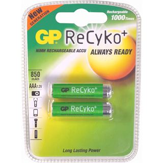 GP Batteries Akkus AAA / Micro Nickel-Metall-Hydrid 800 mAh 2er Pack