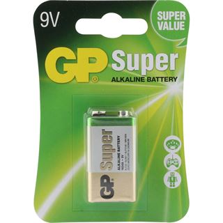 GP Batteries Super 6LR61 Alkaline E Block Batterie 9.0 V 1er Pack