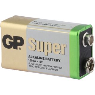 GP Batteries Super 6LR61 Alkaline E Block Batterie 9.0 V 1er Pack