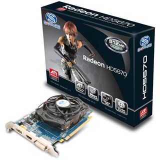 512MB Sapphire Radeon HD 5670 Aktiv PCIe 2.1 x16 (Retail)