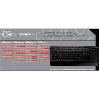 Microsoft SideWinder X4 Gaming Keyboard USB Deutsch schwarz