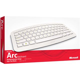 Microsoft Arc Keyboard USB Deutsch weiß (kabellos)