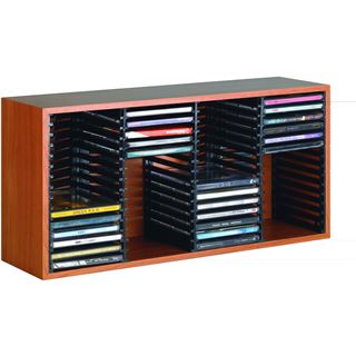 Beco Holzregal für 60 CDs, mit Federmechanik, kirsche