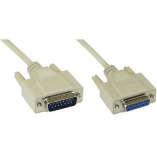 (€3,95*/1m) 2.00m InLine Seriell Anschlusskabel 15pol Buchse auf