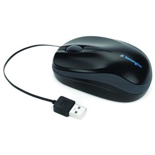 Kensington Pro Fit Retractable Mobile Mouse USB schwarz