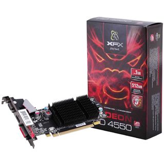 512MB XFX Radeon HD 4550 600M HD-455X-YNH2 Low Profile passiv DDR2