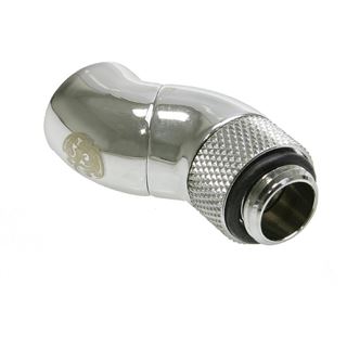 Bitspower Winkel 1/4 auf IG 1/4 Zoll - shiny silver, 2x drehbar