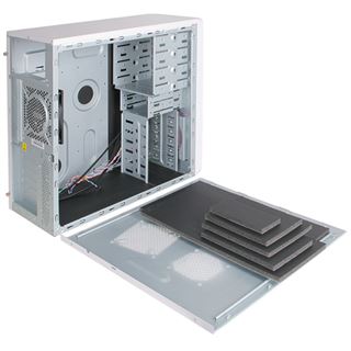 Cooler Master Elite 310 gedaemmt Midi Tower ohne Netzteil weiss/pink