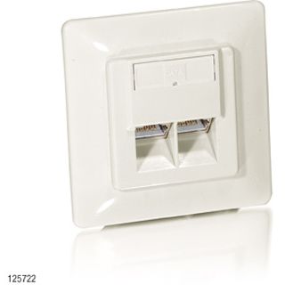 Equip Dosen TP Unterputz 2-fach CAT5E signalweiss **