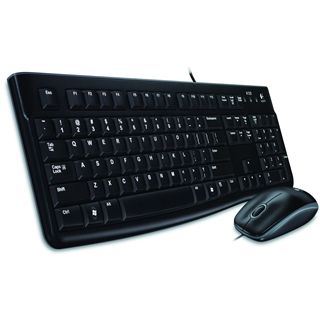 Logitech Desktop MK120 Deutsch USB schwarz