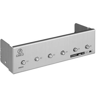 Lian Li SATA Power Switch silber Front Panel f&uuml;r 5,25"