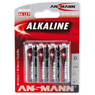 ANSMANN Red-Line LR6 Alkaline AA Mignon Batterie 1.5 V 4er Pack