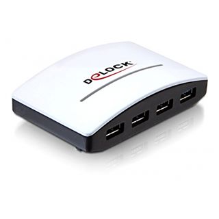 Delock 61762 4-port USB 3.0 extern mit Netzteil weiss/schwarz