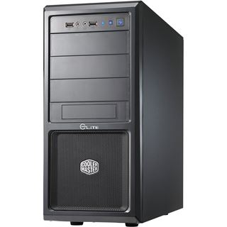 Cooler Master Elite 370 Midi Tower ohne Netzteil schwarz
