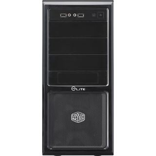 Cooler Master Elite 370 Midi Tower ohne Netzteil schwarz