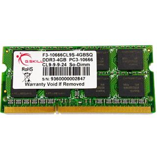 4GB G.Skill SQ Series DDR3-1333 SO-DIMM CL9 Single