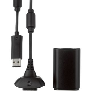 Microsoft XBox 360 Play & Charge Kit Schwarz (X360)