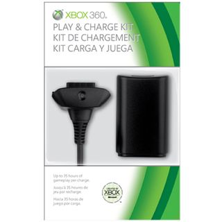 Microsoft XBox 360 Play & Charge Kit Schwarz (X360)