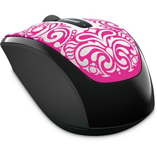 Microsoft Mouse 3500 USB wei&szlig;/pink (kabellos)