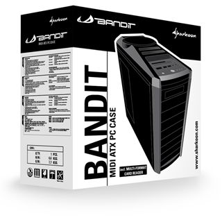 ATX Sharkoon Bandit Midi Tower o.NT Schwarz