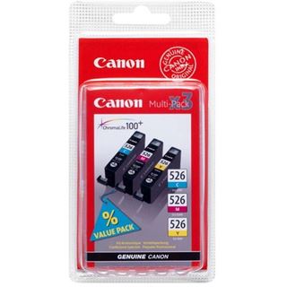 Canon Original Tintenpatronen CLI-526 – Cyan, Magenta, Gelb | 3er Pack Für PIXMA IP, MG, MX & IX Modelle