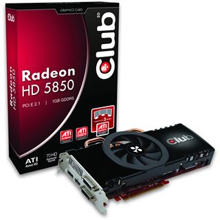 1024MB Club 3D Radeon HD 5850 GDDR5 Eyefinity PCIe