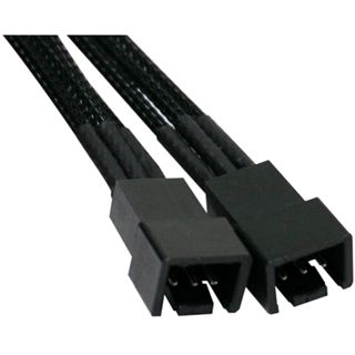 NZXT 30cm sleeved schwarzes Y-Kabel für 3-Pin Molex (CB-3P-Y)