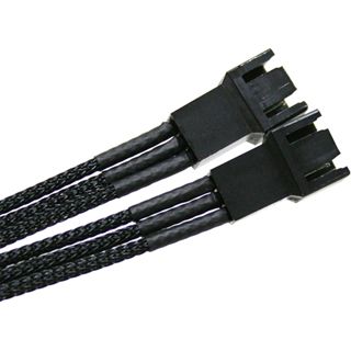 NZXT 30cm sleeved schwarzes Y-Kabel für 3-Pin Molex (CB-3P-Y)