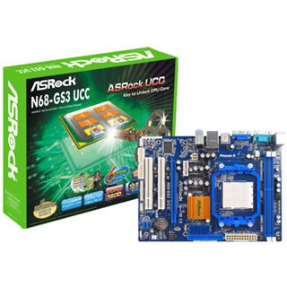 ASRock N68-GS3 UCC NVIDIA nForce 630a So.AM3 Dual Channel DDR3 mATX