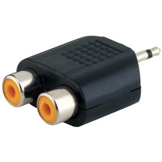 Adapter Audioadapter Klinke Mono / Stereo 3,5mm Stecker auf 2x Cinch