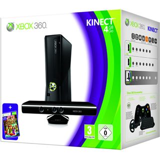 Microsoft XBox 360 Slim Konsole 4GB WLAN schwarz (X360)