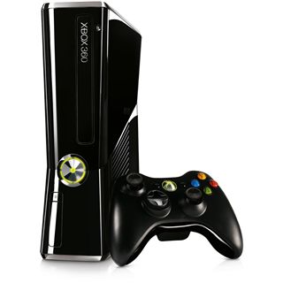 Microsoft XBox 360 Slim Konsole 4GB WLAN schwarz (X360)