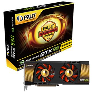 1536MB Palit GeForce GTX 580 Aktiv PCIe 2.0 x16