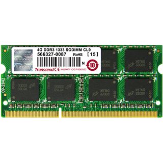 4GB Transcend Value DDR3-1333 SO-DIMM CL9 Single