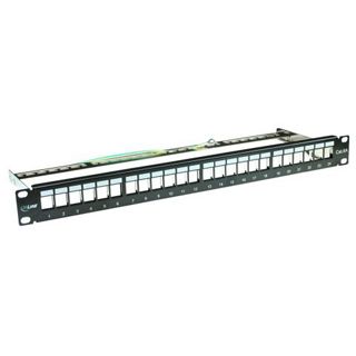 InLine schwarzes 24-fach Patchpanel f&uuml;r Cat.6A, Cat.6, Cat.5