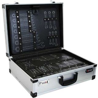 InLine Werkzeugkoffer, Aluminium silber, mit Einteilung,