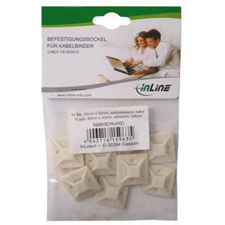 Befestigungssockel für Kabelbinder, 30x30mm, 10stk.,