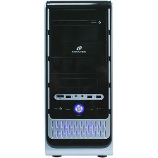 Cooltek K2 Rev.C1 Midi Tower ohne Netzteil schwarz/silber