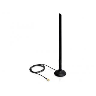 Delock WLAN Antenne SMA mit magn. Standfuß+Kippgelenk 6,5 dBi