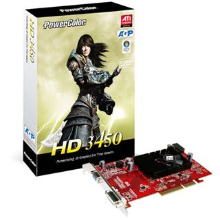 512MB PowerColor Radeon HD 3450 V2 Aktiv AGP (Retail)