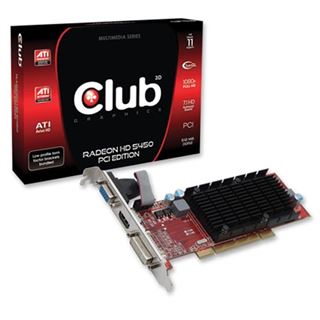 512MB Club 3D Radeon HD 5450 Low Profile Passiv PCI (Retail)