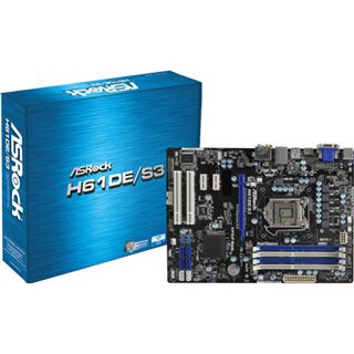 ASRock H61DE/S3 Intel H61 So.1155 Dual Channel DDR3 ATX Retail