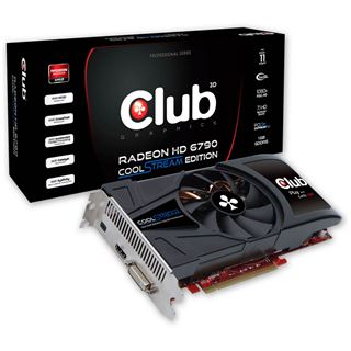 1GB Club 3D Radeon HD 6790 CoolStream Edition Aktiv PCIe 2.1 x16