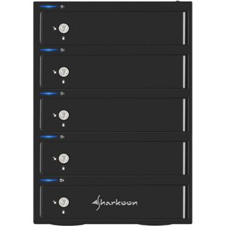 Sharkoon 5-Bay RAID Box 3.5" (8,89cm) eSATA / USB 3.0 schwarz