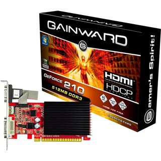 512MB Gainward GeForce 210 Low Profile Passiv PCIe 2.0 x16 (Retail)