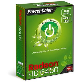 1GB PowerColor Radeon HD 6450 Go! Green Passiv PCIe 2.1 x16 (Retail)