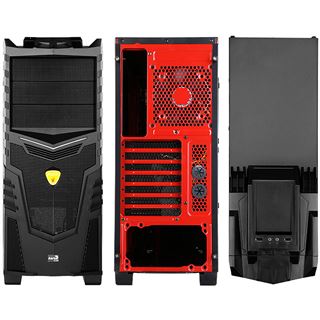 AeroCool X-Warrior Devil Red Edition Midi Tower ohne Netzteil